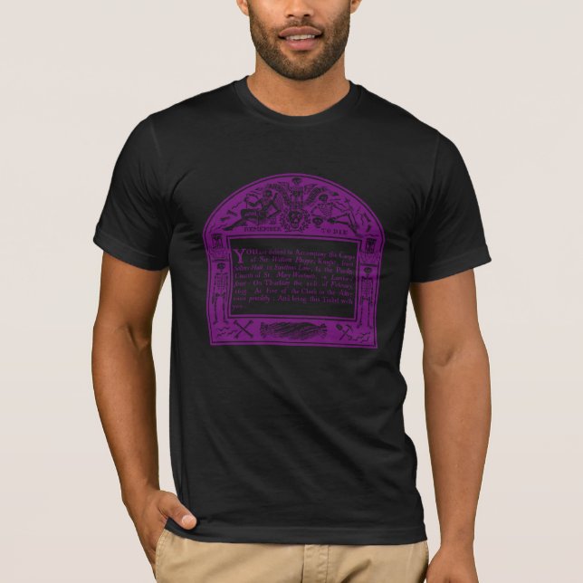 Camiseta Aviso Funeral Inglês Elegante 18º C (Frente)