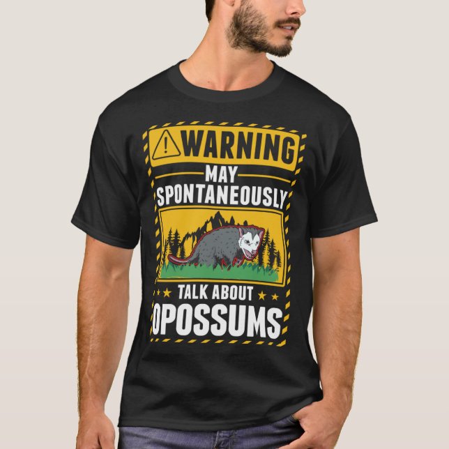 Camiseta Aviso Gambá Lixo Gato Sariguê (Frente)