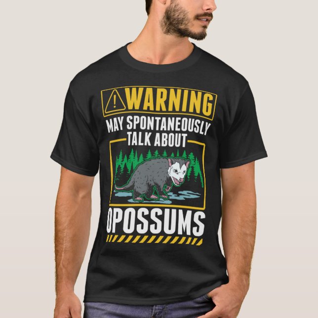Camiseta Aviso Gambá Lixo Gato Sariguê (Frente)