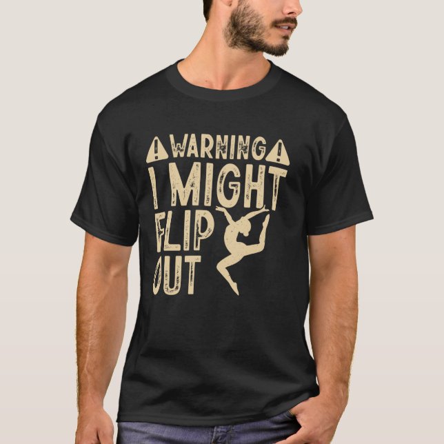 Camiseta Aviso Ginástica para Meninas Mulheres (Frente)