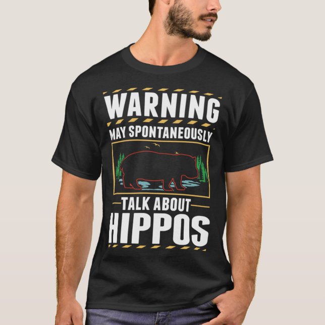 Camiseta Aviso Hippo Hippopotamus (Frente)