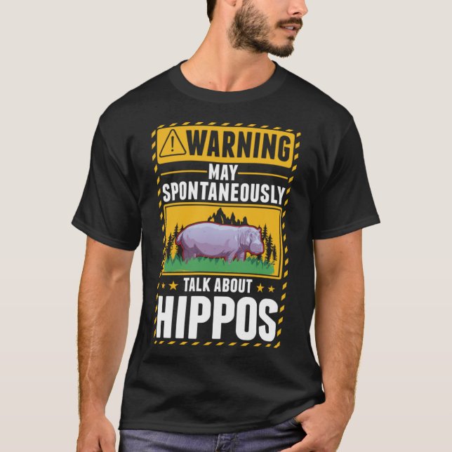 Camiseta Aviso Hippo Hippopotamus 2 (Frente)