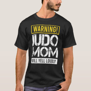Camiseta Aviso Judo Mãe Gritará Loucamente Ninja