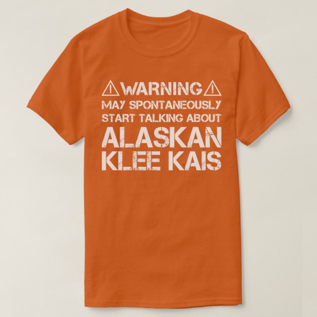 Camiseta Aviso Klee Kai do Alaska (Frente do Design)