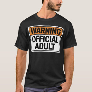 Camiseta Aviso Oficial Adulto – Aniversário de 18 anos engr