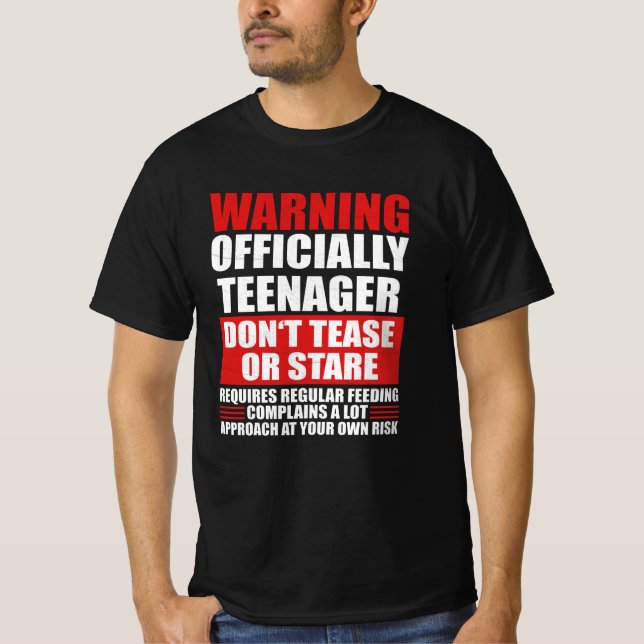 Camiseta Aviso Oficialmente Adolescente (Frente)