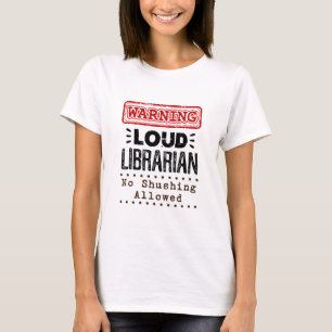 Camiseta Aviso para a alta biblioteca sem permissão de shu