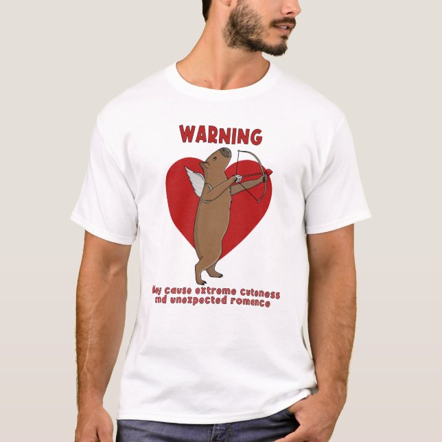 Camiseta Aviso Pode causar extrema fofura e inesperado  (Frente)