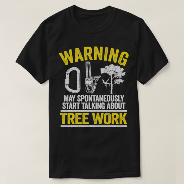 Camiseta Aviso Pode Começar A Falar Sobre Árvore Espontanea (Frente do Design)