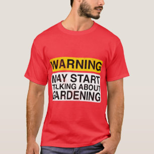 Camiseta Aviso Pode Começar a Falar Sobre Jardim vintage