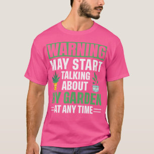 Camiseta Aviso Pode Começar A Falar Sobre Plantas Alojament