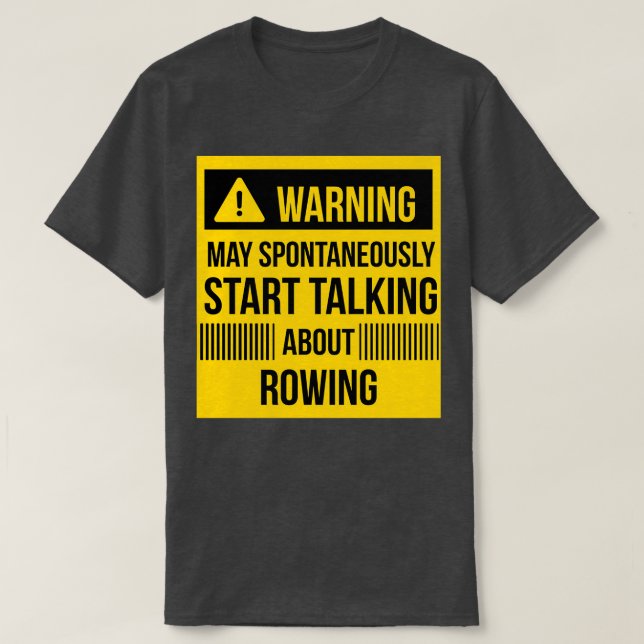 Camiseta aviso pode começar espontaneamente a falar sobre r (Frente do Design)