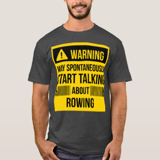 Camiseta aviso pode começar espontaneamente a falar sobre r