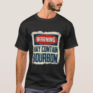 Camiseta Aviso Pode Conter Bebendo de Cotação Bourbon