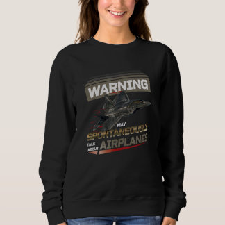 Camiseta Aviso Pode Falar Espontaneamente Sobre Aviões Avi