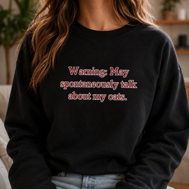 Camiseta Aviso Pode Falar Espontaneamente Sobre Meus Gatos (Criador carregado)
