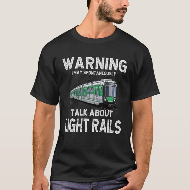 Camiseta Aviso Pode Falar Espontaneamente Sobre Trilhos Lev (Frente)