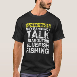 Camiseta Aviso Pode Falar Sobre Pesca Peixe Azul