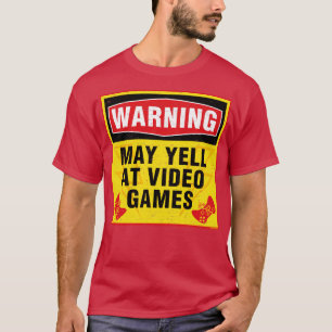 Camiseta Aviso pode gritar nos Videos games RxTp