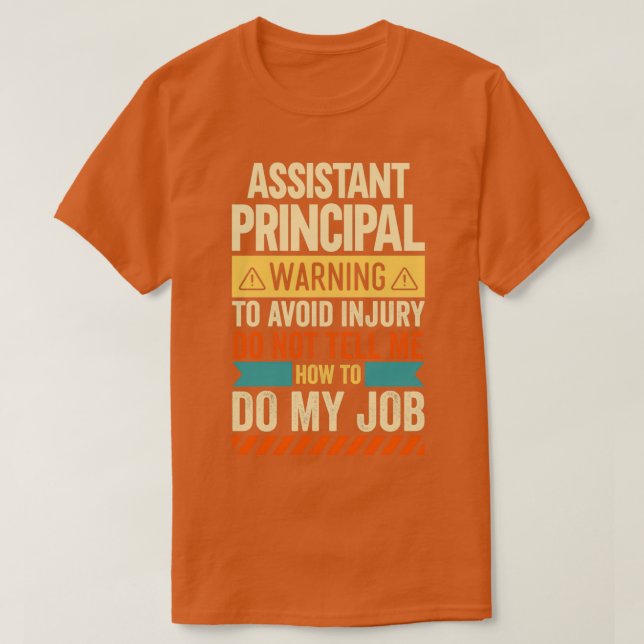 Camiseta Aviso Principal do Assistente 2 (Frente do Design)