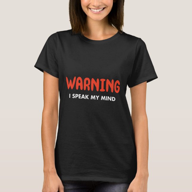 Camiseta Aviso Que Falo Minhas Mentes Premium (Frente)
