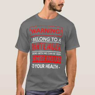 Camiseta Aviso Que Pertenço A Um Barman