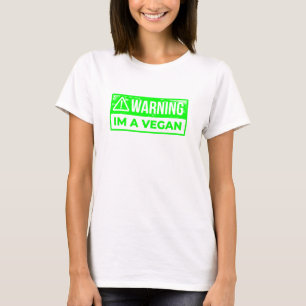 Camiseta aviso que sou vegetariano vegano