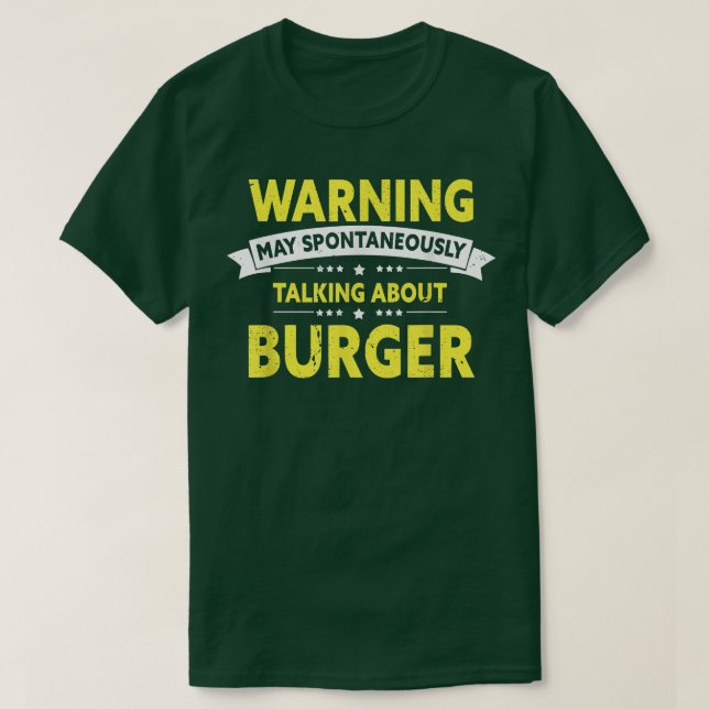 Camiseta Aviso Sobre Burger, Cheeseburger Lover B (Frente do Design)