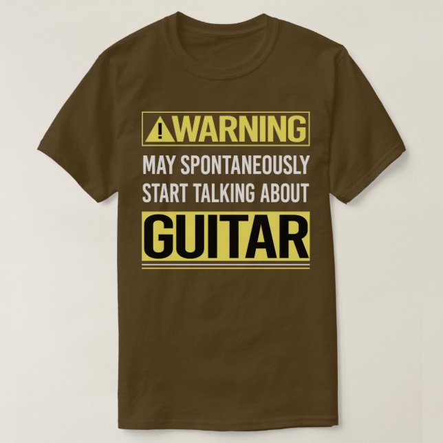 Camiseta Aviso Sobre Guitarista (Frente do Design)