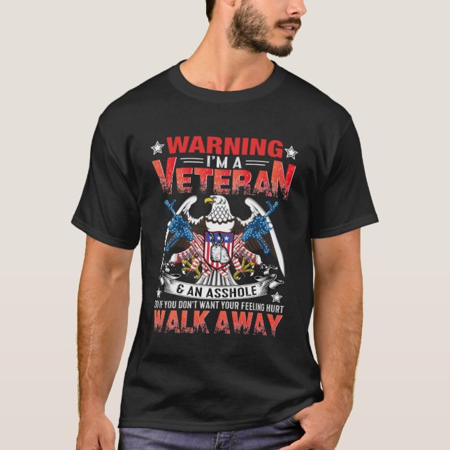Camiseta Aviso: sou um Veterano (Frente)