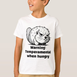 Camiseta "Aviso: Temperatura quando está com fome"