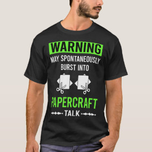 Camiseta Aviso Verde Papercraft Papel Arte Criação