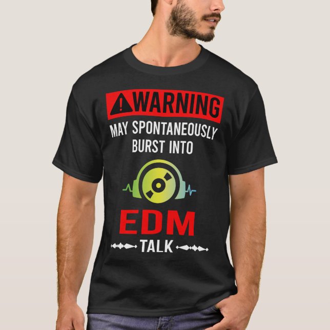 Camiseta Aviso Vermelho EDM (Frente)