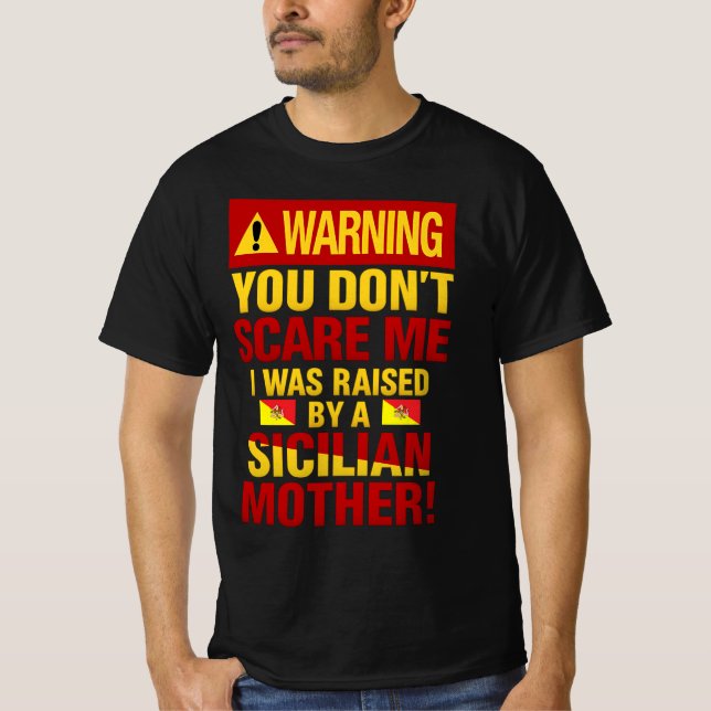 Camiseta Aviso Você Não Me Assusta Siciliano  (Frente)