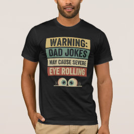 Camiseta Avisos de Alta Tensão Piadas do Papai e Desenho de