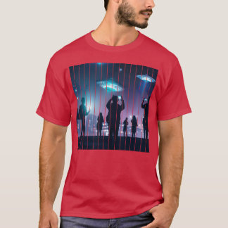 Camiseta Avistamento de OVNI na cidade amigos