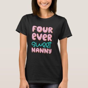 Camiseta Avó 4. Aniversário 4... Rosquinha fofa F