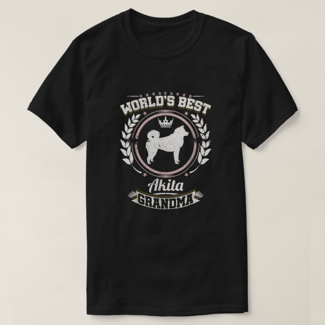 Camiseta Avó Akita, melhor avô do mundo (Frente do Design)