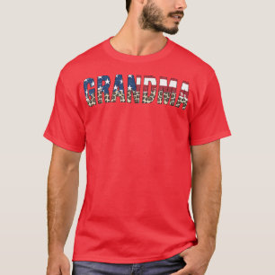 Camiseta Avó Americana Flag Leopardo Melhor Avó Em 4t