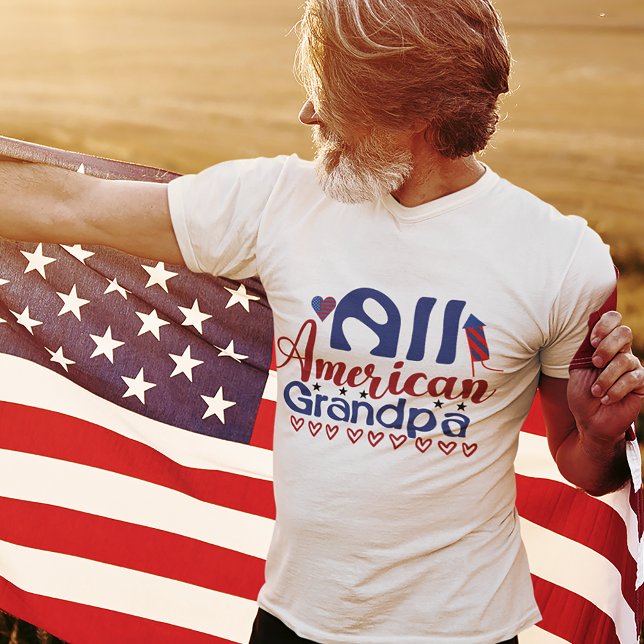 Camiseta Avô americano 4 de julho Avô (Criador carregado)