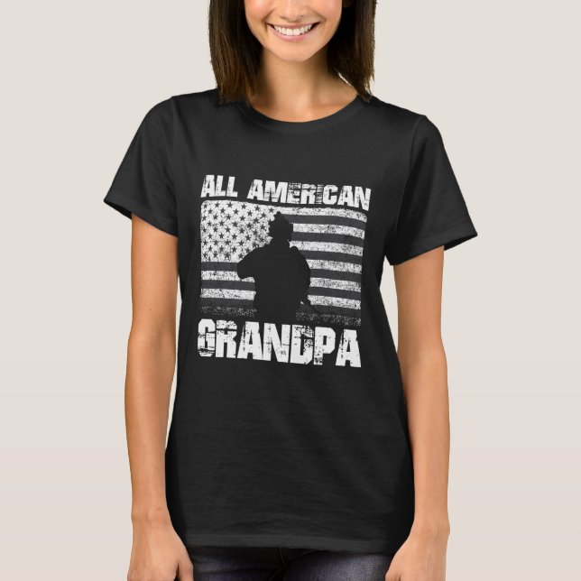 Camiseta Avô Americano do 4 de Julho (Frente)