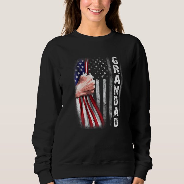 Camiseta Avô Americano Fist Bump Grandad (Frente)