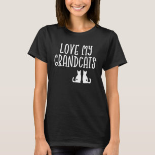 Camiseta Avó Amoroso por Gatos Fofos - Engraçado Amo Meu Ga