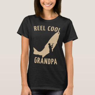 Camiseta Avô Aposentado Amante da Pesca Divertido Carrete M