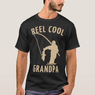 Camiseta Avô Aposentado Amante de Pesca Engraçado Carrete M