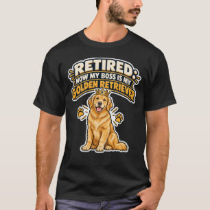 Camiseta Avô Aposentado Engraçado Retriever Dourado
