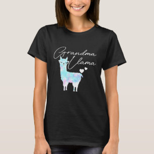 Camiseta Avó Arco-íris Llama Correspondência Família Llama