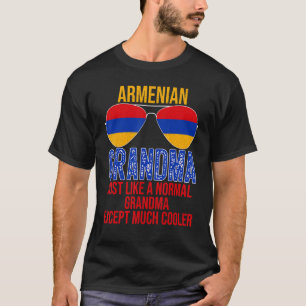 Camiseta Avó armênio Armênia Bandeira Óculos de sol Mãe