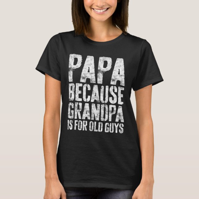 Camiseta Avô Arte Para Homens Avô Papai Pai Pai (Frente)