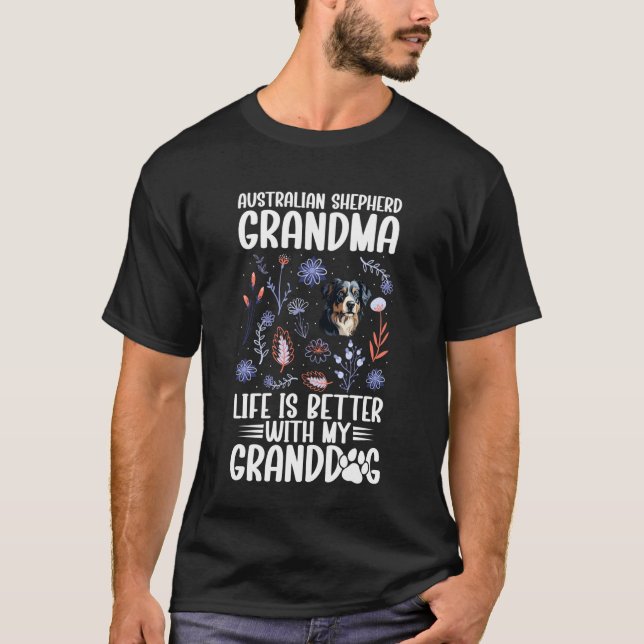 Camiseta Avó Australian Shepherd Australian Shepherd Avó (Frente)